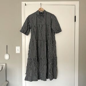 Everlane Mockneck Gingham Dress